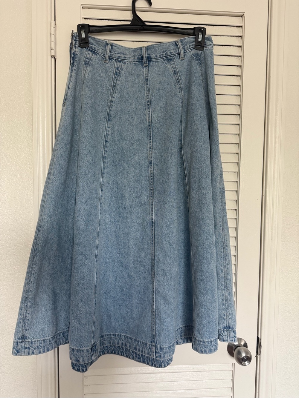 Madewell Vintage Wash Denim Midi Skirt NWT Size 28 Effortless Old Money Chic - Picture 8 of 10
